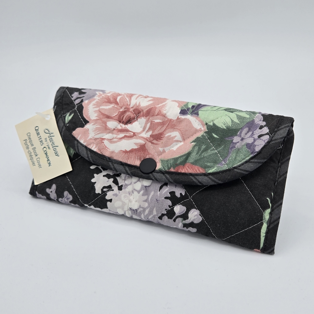 Vintage Quilter's Common Floral Cheque Book Cover